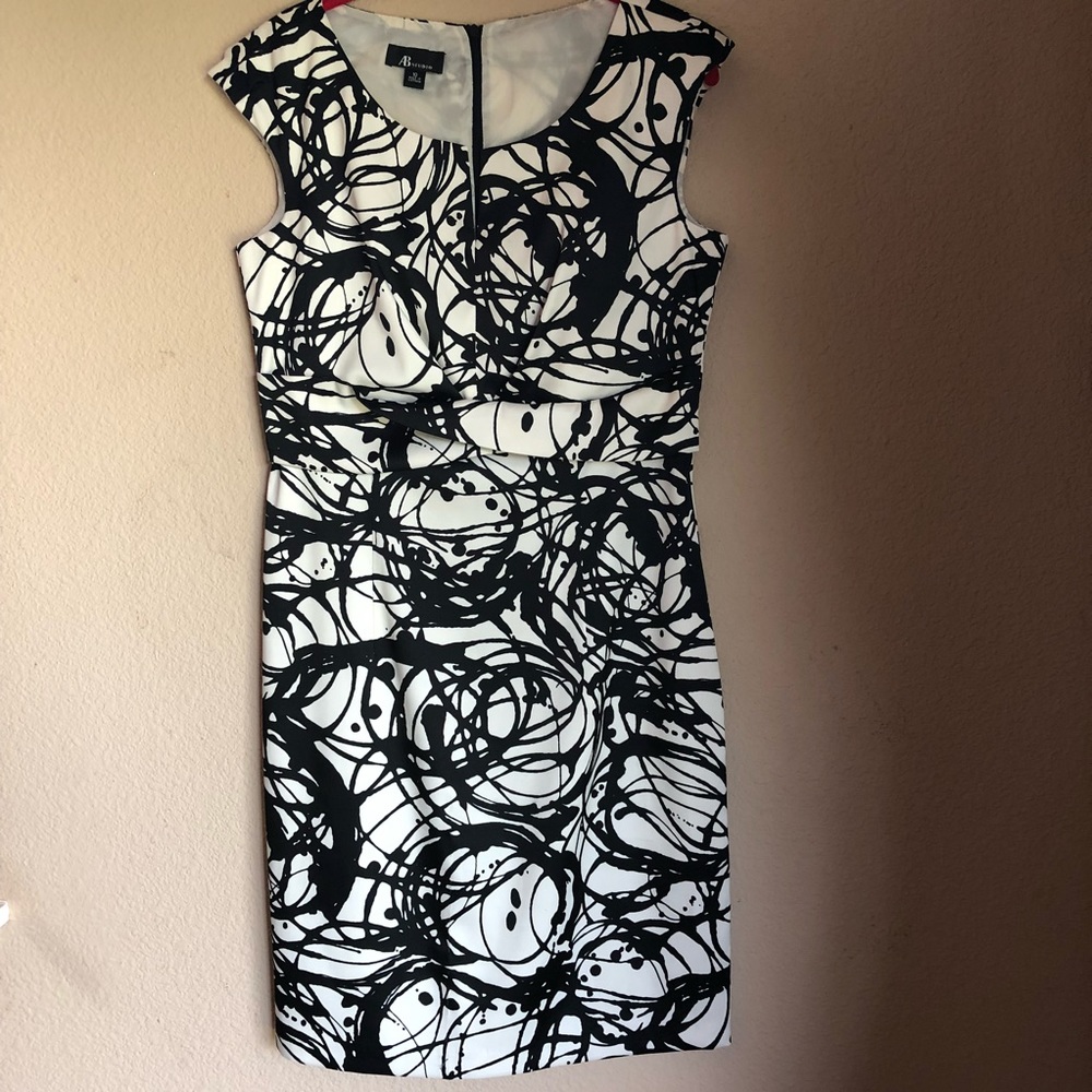 AB Studio  black and white dress
